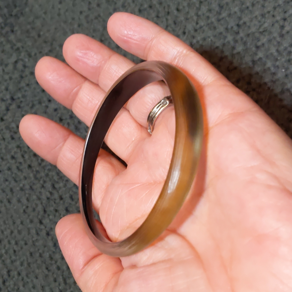EUC Alexis Bittar Dark Gold Bangle bracelet lucite